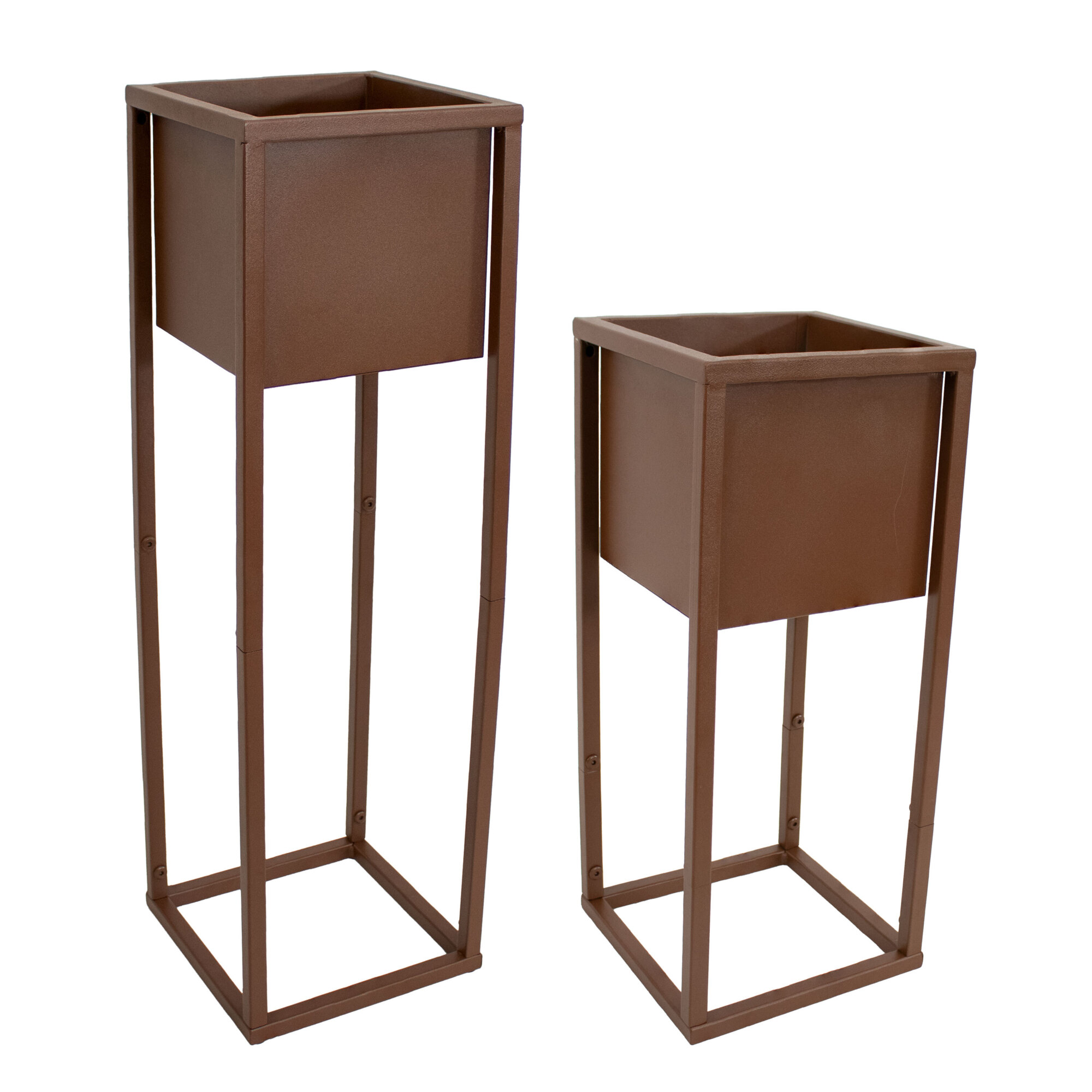 Sunnydaze Decor, Modern Simplicity 8in. Square Planters, Container Width 8.25 in, Material Steel, Model# JAH-1792